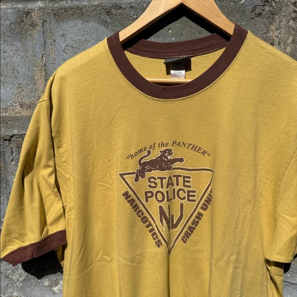 Vintage New Jersey State Police ringer t shirt size xl 90s - Picture 1 of 4
